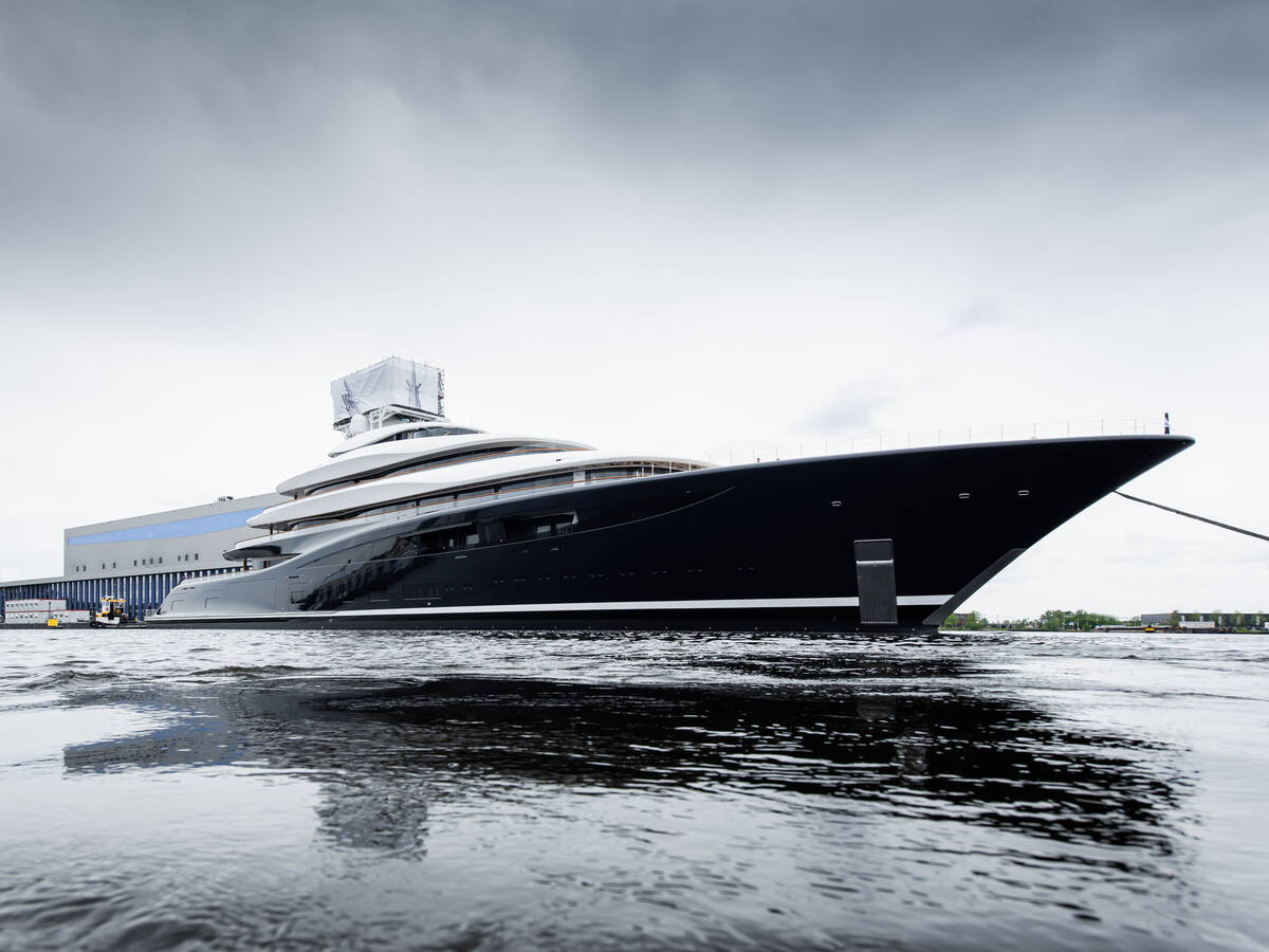 Feadship: the launch of 118.80-metre Project 821
