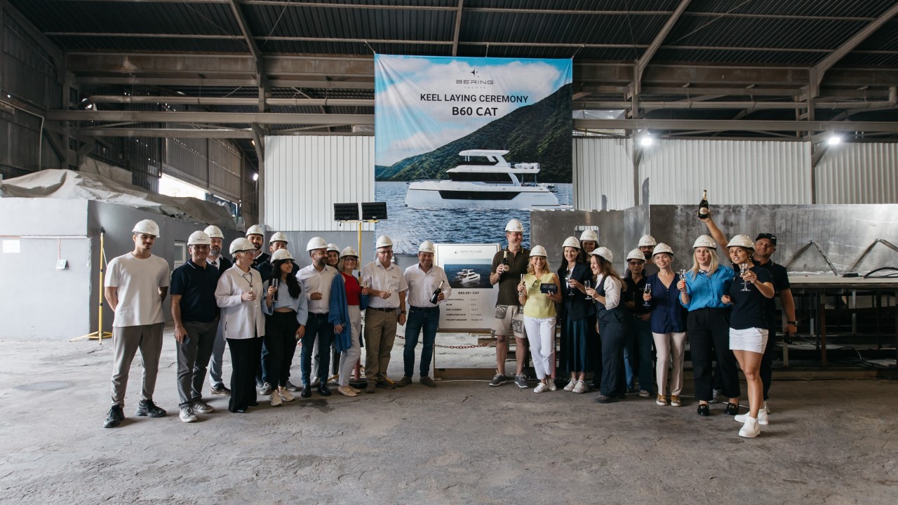 Bering Yachts has laid the keel for its first catamaran