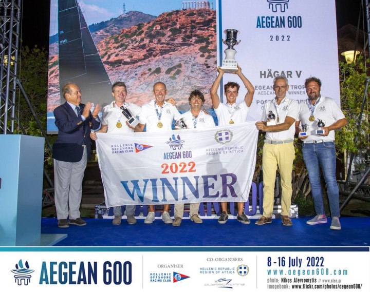 Podium finishers celebrated at the AEGEAN 600