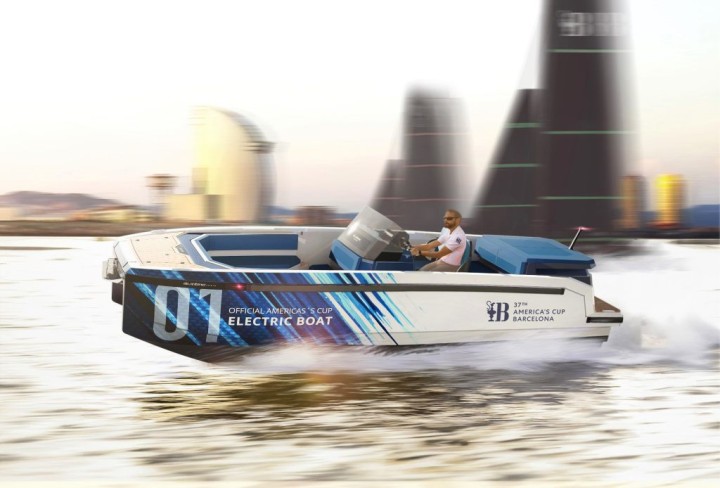 De Antonio Yachts E23 Official Electric Boat of The 37th America's Cup