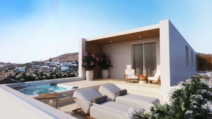 5.Once in Mykonos Luxury Resort Panoramic Double Sea View With Outdoor Jacuzzi