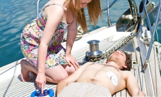 first aid on board AED