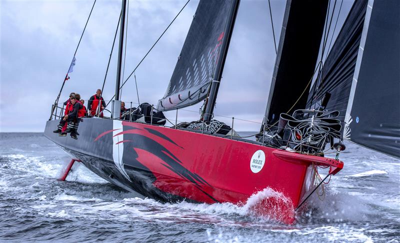 COMANCHE (USA) after passing the Fastnet rock | Photo By: Rolex / Daniel Forster