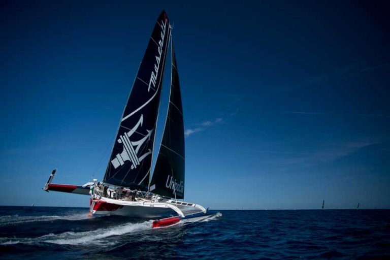 Maserati Multi70 catches up with Phaedo3 at Rolex Middle Sea Race