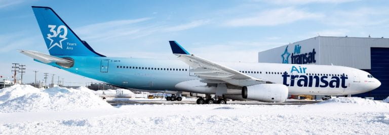 Air Transat (TS) unveils first 30th anniversary aircraft