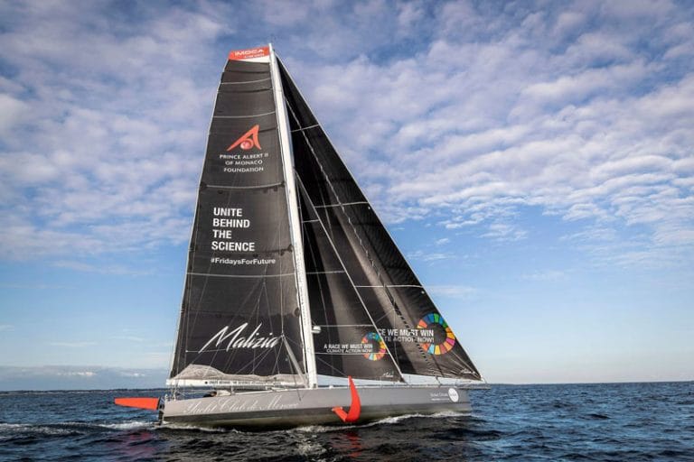 Greta Thunberg sets sail to New York on a zero-emission crossing aboard Malizia II