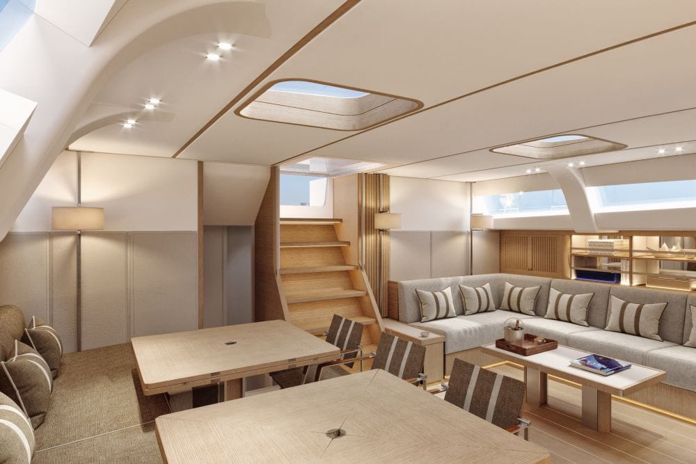 Swan 98 interior classic white a1000x667