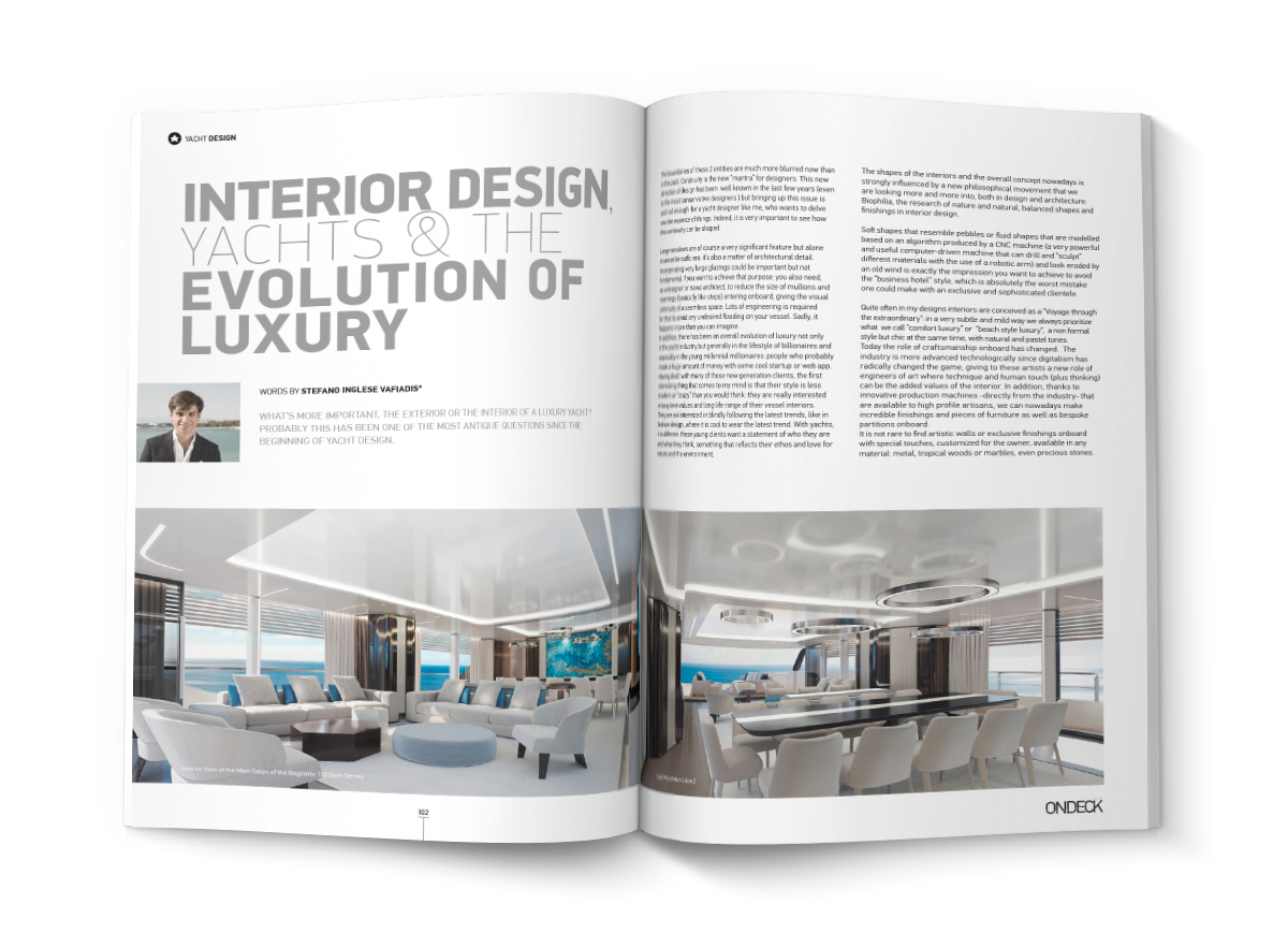 Interior Design, Yachts & Evolution of Luxury by Stefano Vafiadis