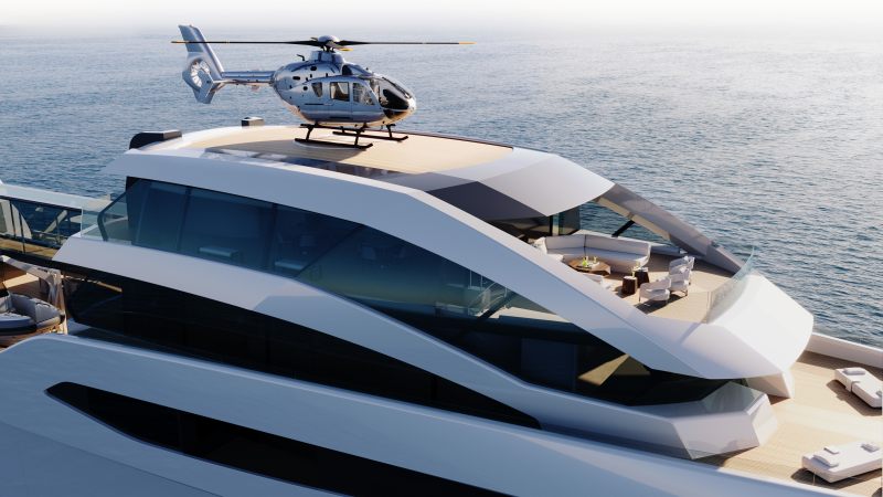 Feadship x Eidsgaard concept EXPV CloseUp Observation Deck Heli