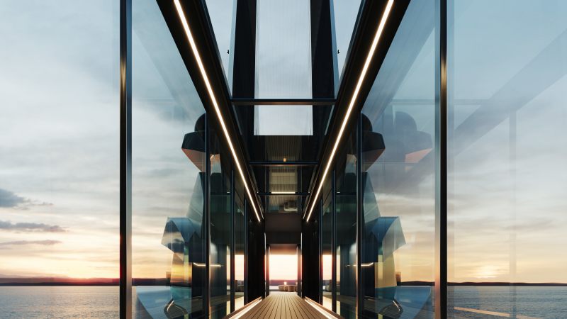 Feadship x Eidsgaard concept EXPV Glass Corridor