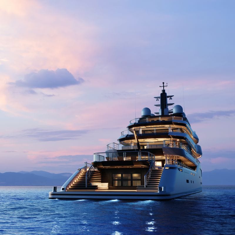 Amels 80 31 AFT View Night Shot 