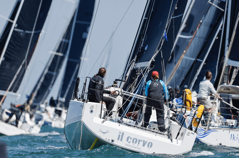 Astrid de Vin at the helm of Il Corvo Paul Wyeth