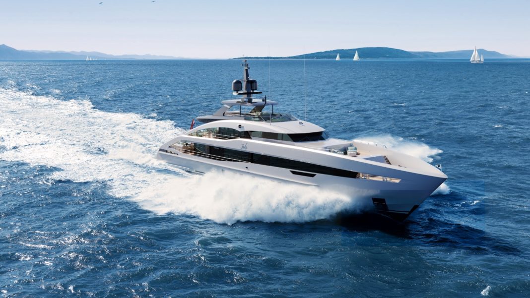 Heesen superyacht Project JADE. Running Shot