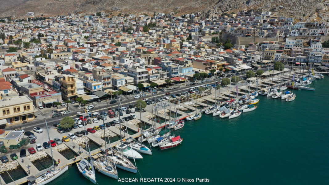 The signal for the start was given in kalymnos aegean