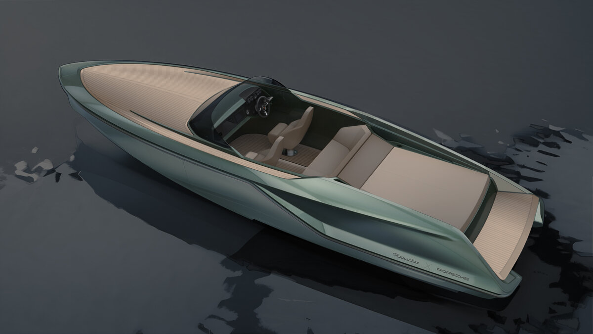 Frauscher and Porsche present another electric sports boat