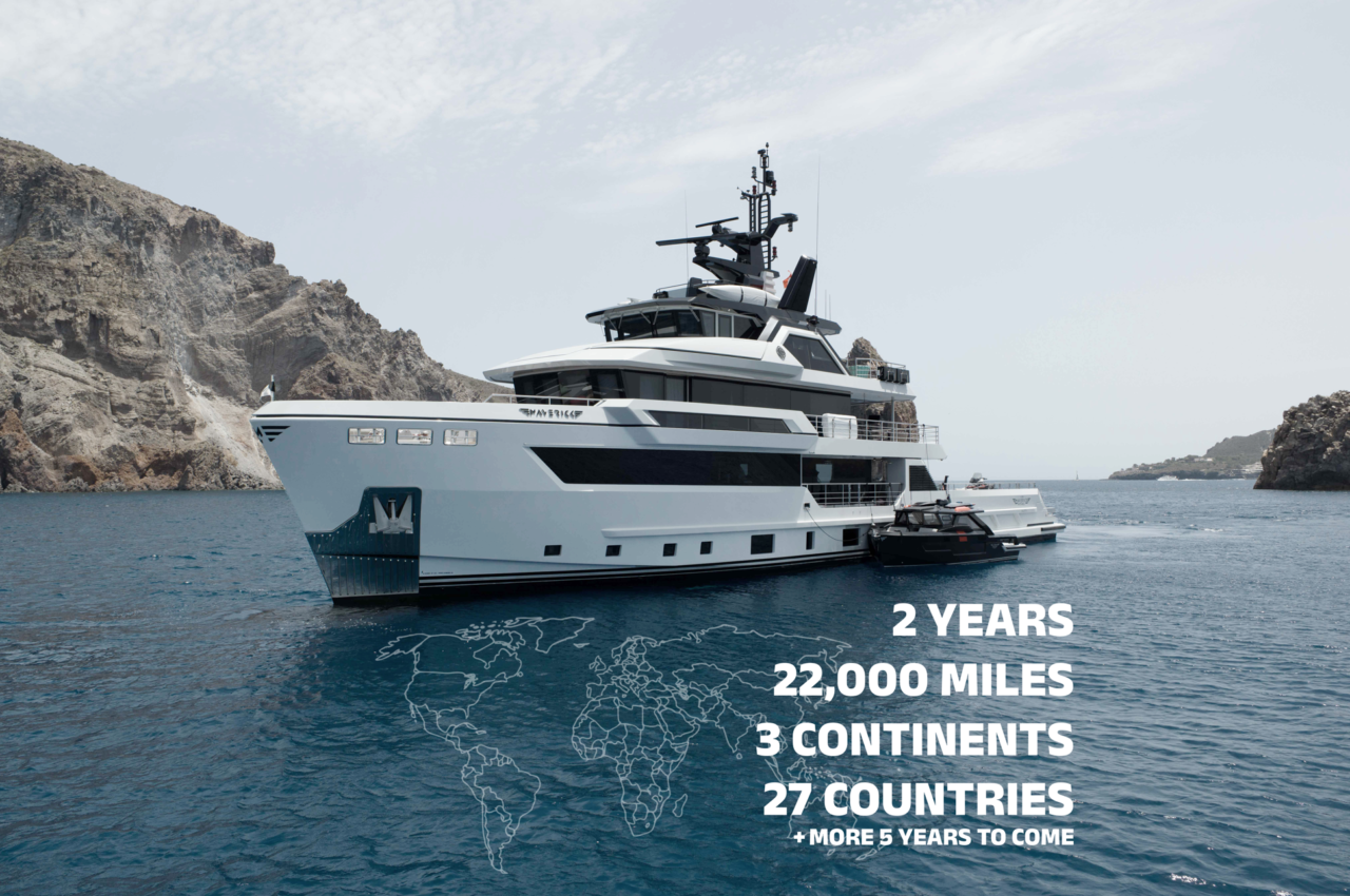 M/Y Maverick sets off on a round-the-world journey