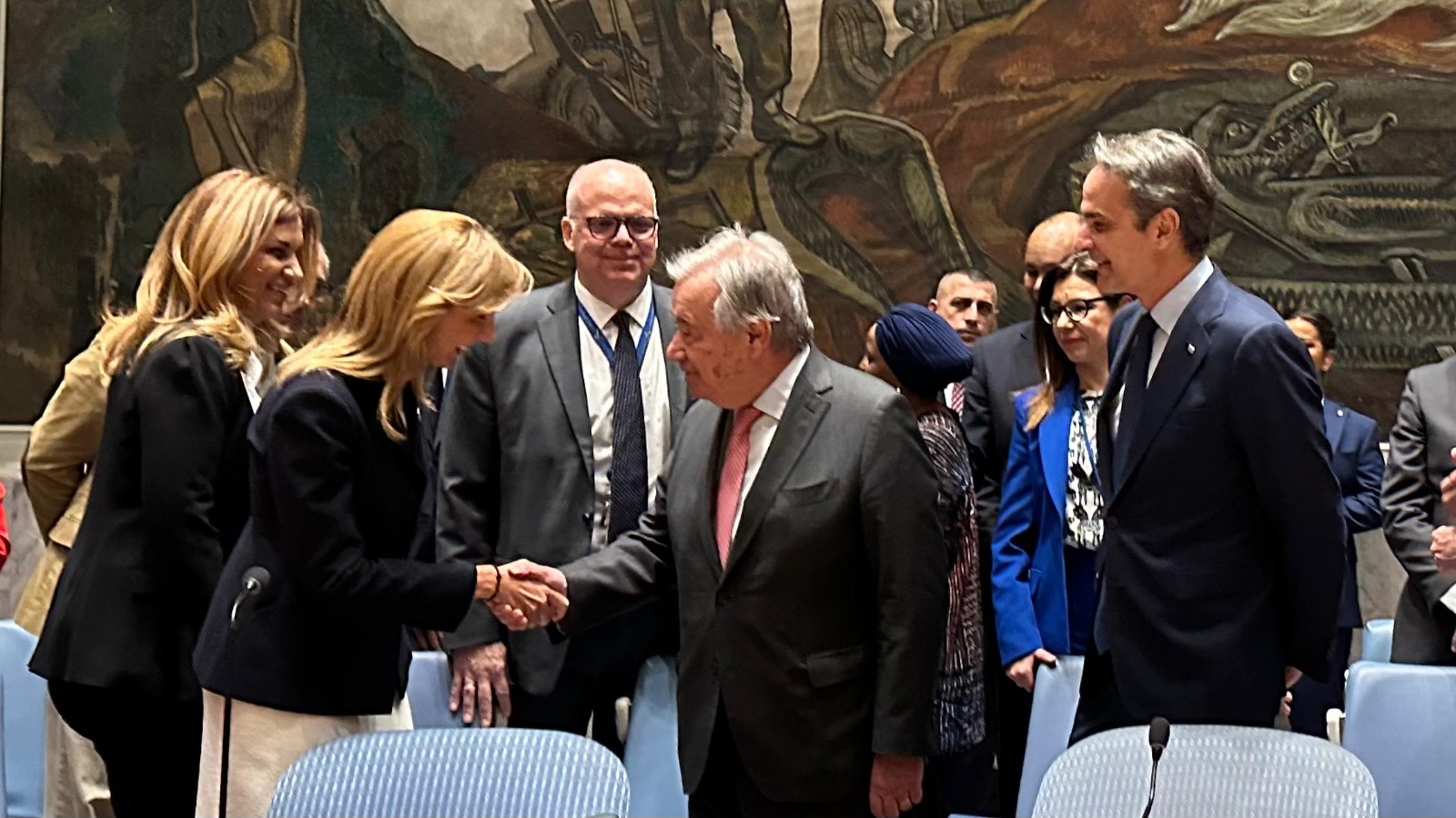 Στο πλαίσιο της Ελληνικής Προεδρίας του Συμβουλίου Ασφαλείας των Ηνωμένων Εθνών, πραγματοποιήθηκε, εκδήλωση υψηλού επιπέδου με θέμα “Strengthening Maritime Security through International Cooperation for Global Stability”, την Τρίτη 20 Μαΐου, στην έδρα του Συμβουλίου Ασφαλείας, στη Νέα Υόρκη. Στη συνεδρίαση προήδρευσε ο Πρωθυπουργός της Ελλάδας, Κυριάκος Μητσοτάκης, με κεντρικούς εισηγητές (briefers) τον Γενικό Γραμματέα των Ηνωμένων Εθνών, António Guterres, την Πρόεδρο της Ένωσης Ελλήνων Εφοπλιστών, Μελίνα Τραυλού και τον καθηγητή Διεθνών Σχέσεων στο Πανεπιστήμιο της Κοπεγχάγης και ερευνητή στο UNIDIR, Christian Bueger.