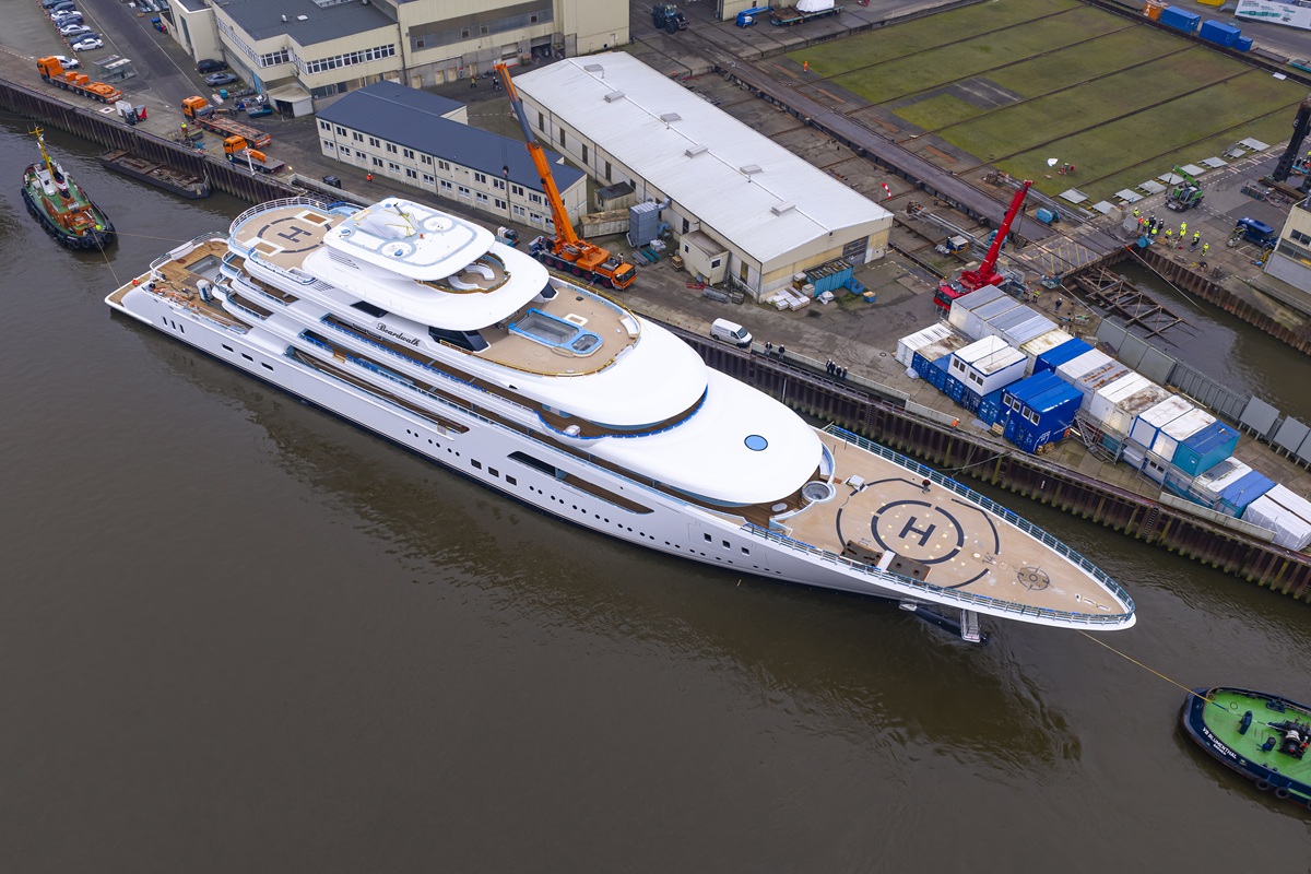 Lürssen launches 117m BOARDWALK