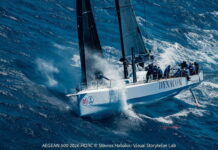 Omikron Yachts’ team won the Aegean 600 aboard the newly rebuilt Volvo Open 70 AIOLOS